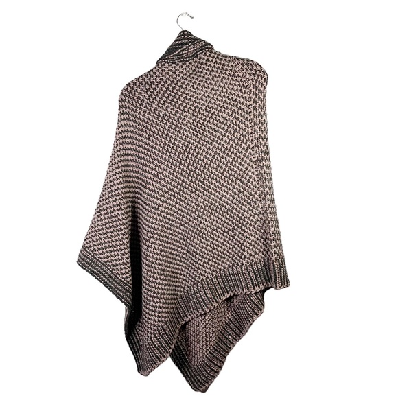 Cocogio Italy Knit Cowl Neck Turtleneck Poncho Wool Blend One Size Fits All - Picture 2 of 4